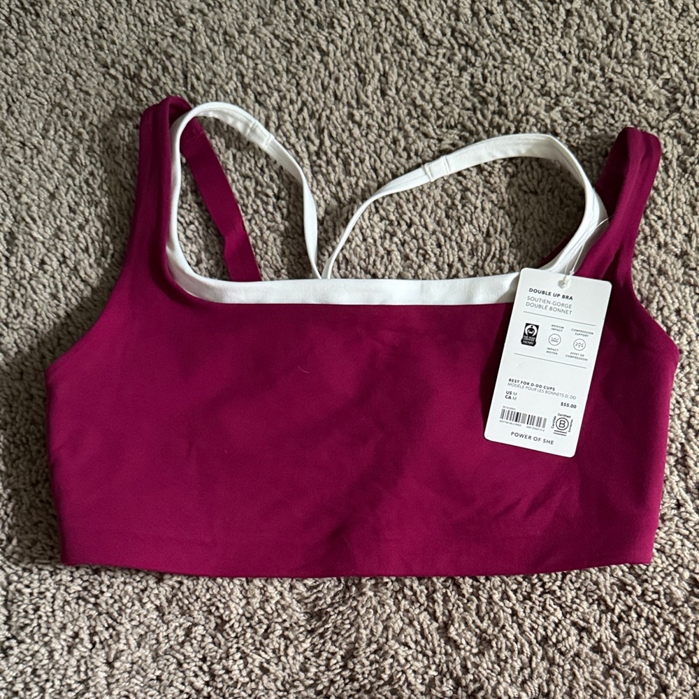 Athleta Magenta Sports Bra